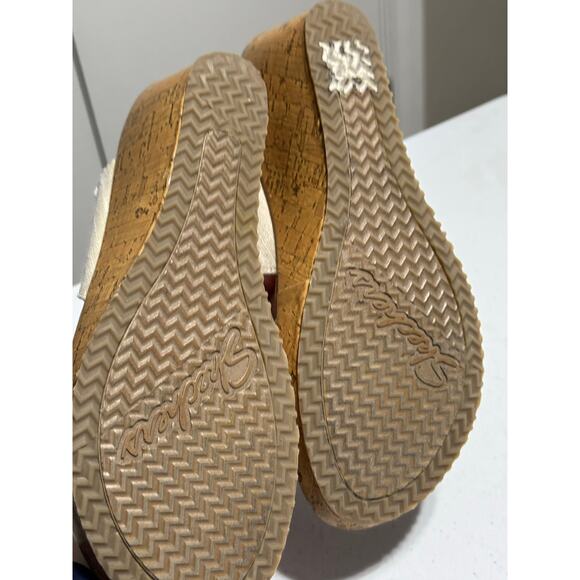 Skechers Luxe Foam Neutral Wedge Sandals Size 8 - Picture 6 of 8